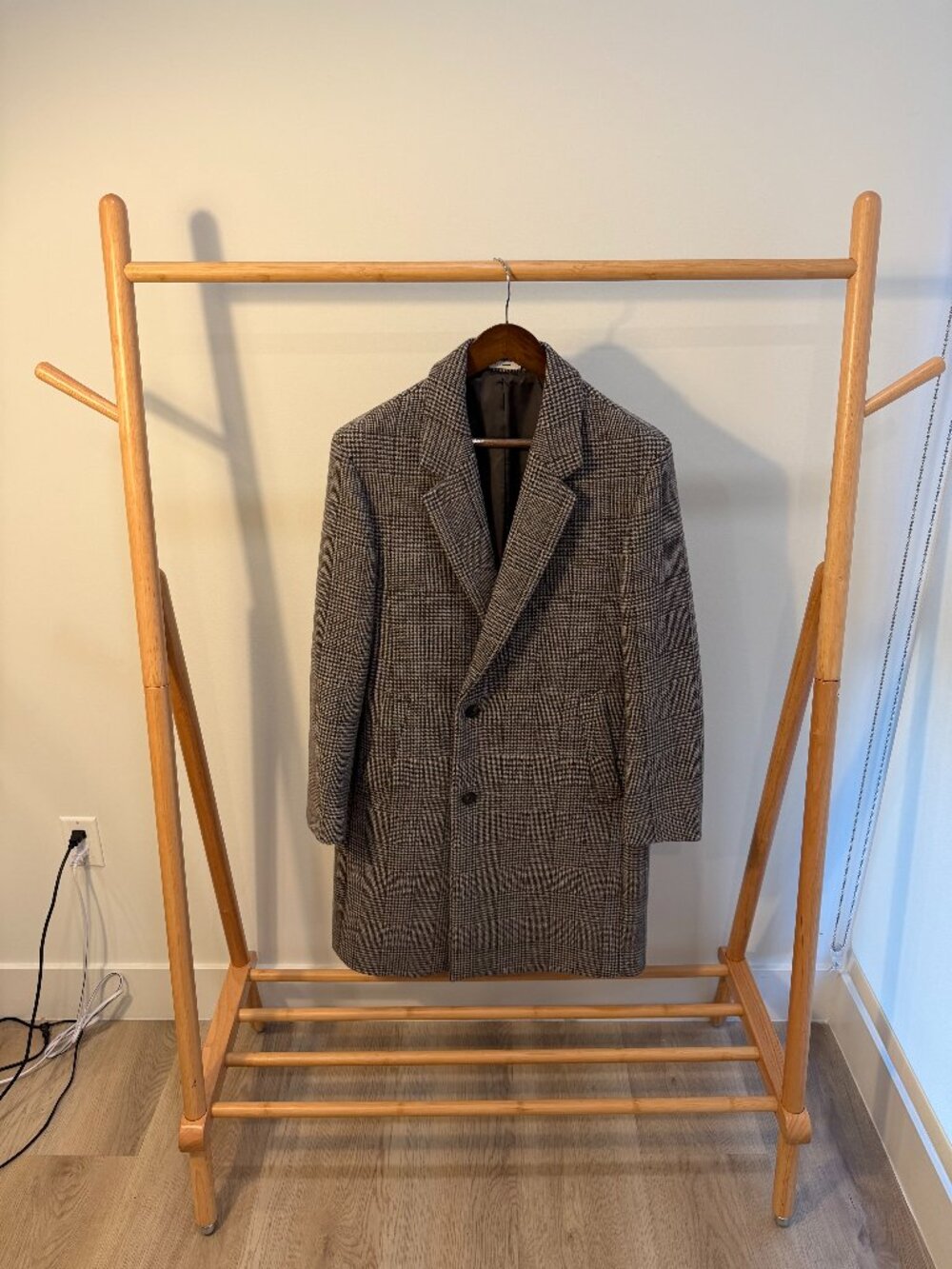 Classic Plaid Wool Overcoat by SIEG (Korean Designer)
